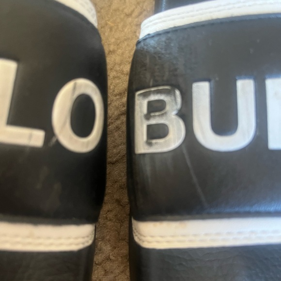 SOLD❤️ Dolls Kill x Buffalo Black & White Logo Flat Slides Sandals Summer - Picture 6 of 7